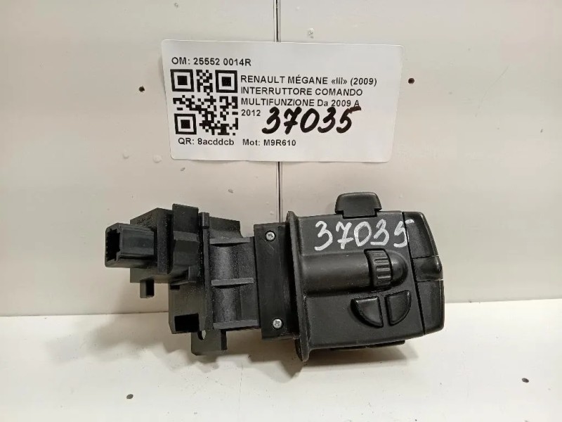 Interruttore Comando Multifunzione 25552 0014R Renault Mégane III 2009