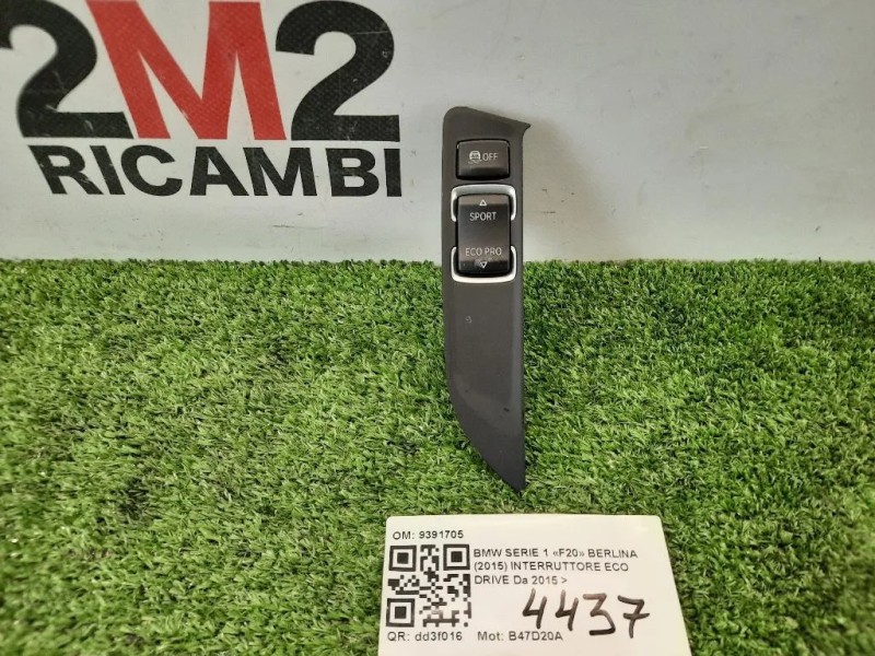 Interruttore ECO Drive 9391705 Bmw Serie 1 F20 Berlina 2015