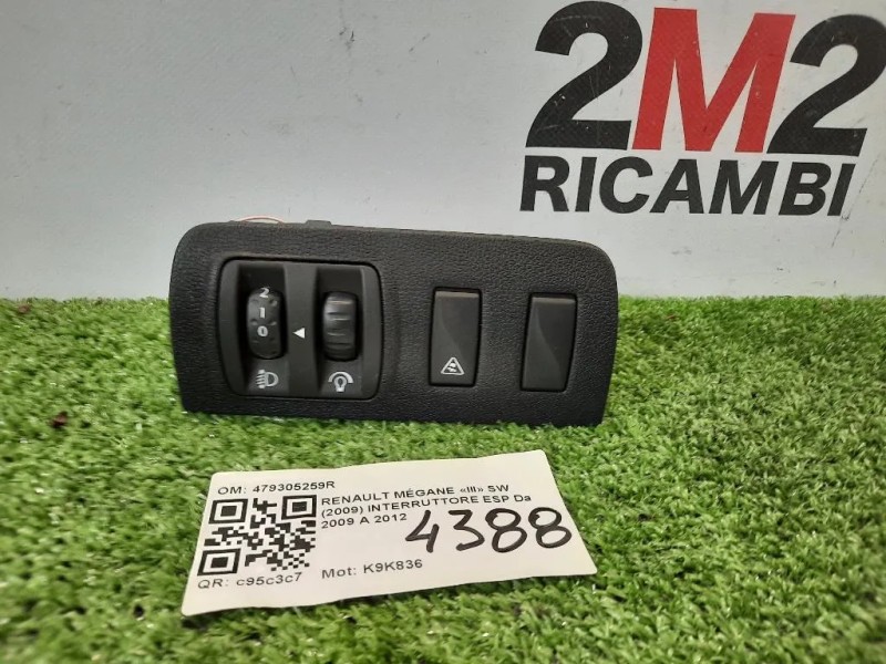 Interruttore ESP 479305259R GRUPPO ESP Renault Mégane III SW 2009