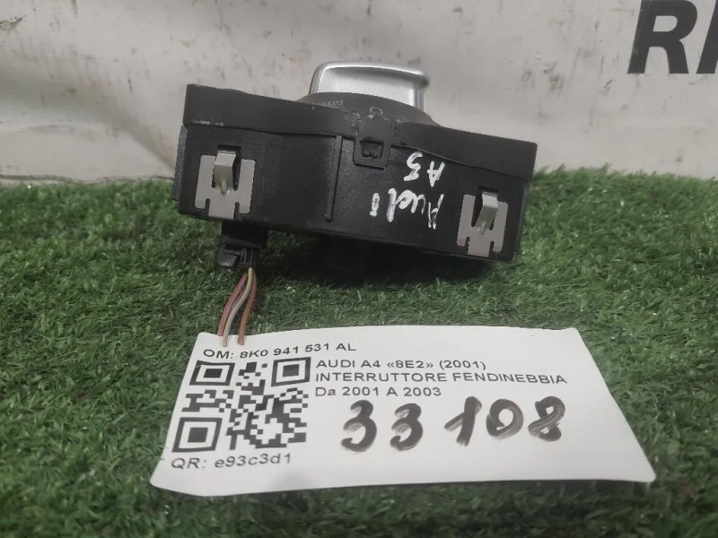 Interruttore Fendinebbia 8K0 941 531 AL Audi A4 8E2 2001