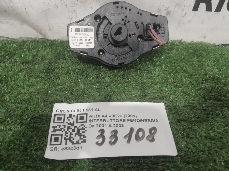 Interruttore Fendinebbia 8K0 941 531 AL Audi A4 8E2 2001