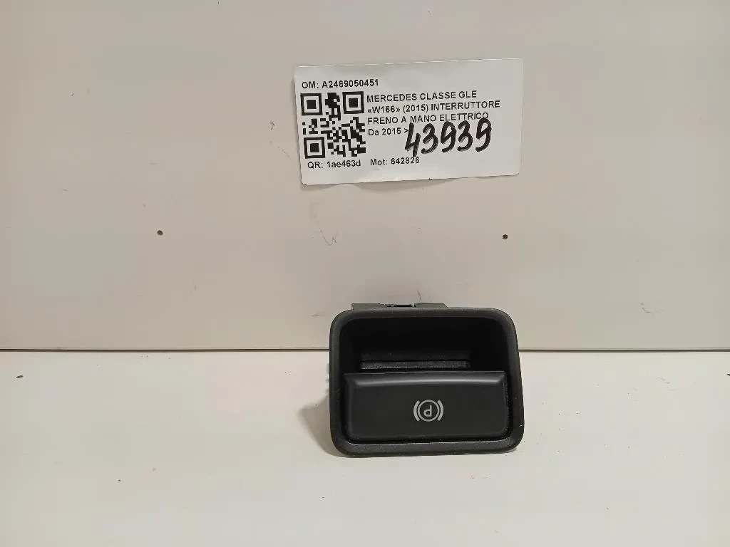 Interruttore Freno A MANO Elettrico A2469050451 Mercedes Classe GLE W166 2015
