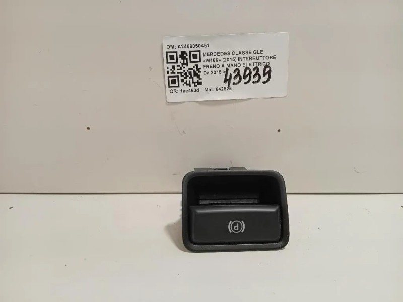 Interruttore Freno A MANO Elettrico A2469050451 Mercedes Classe GLE W166 2015