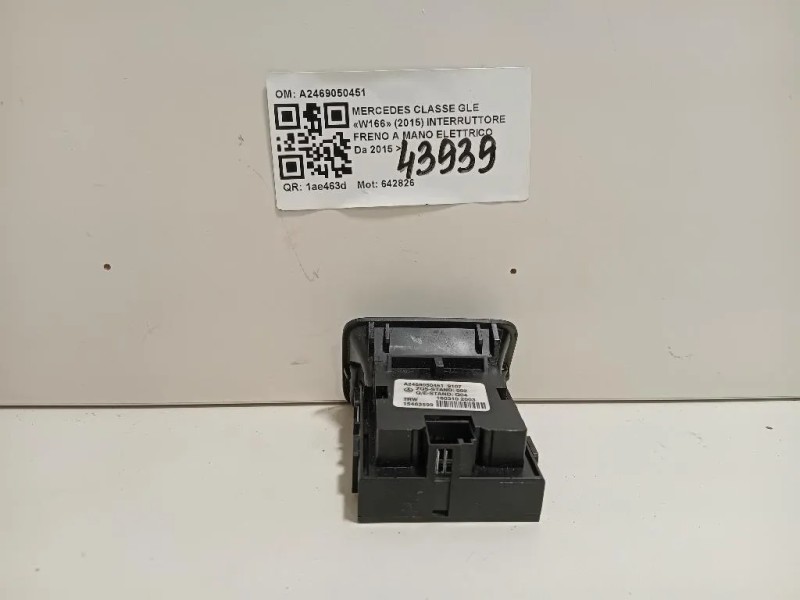 Interruttore Freno A MANO Elettrico A2469050451 Mercedes Classe GLE W166 2015
