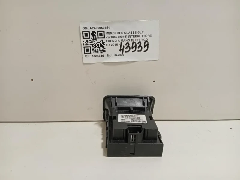 Interruttore Freno A MANO Elettrico A2469050451 Mercedes Classe GLE W166 2015