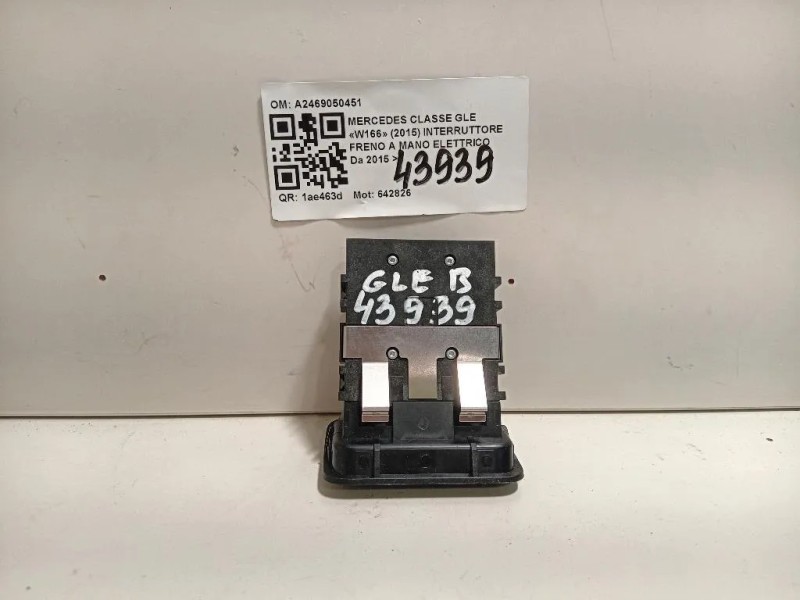 Interruttore Freno A MANO Elettrico A2469050451 Mercedes Classe GLE W166 2015
