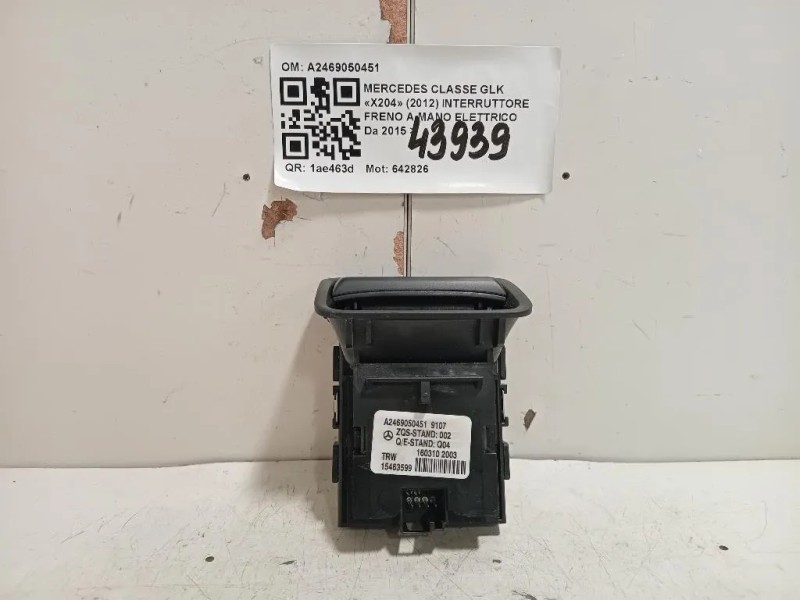 Interruttore Freno A MANO Elettrico A2469050451 Mercedes Classe GLE W166 2015
