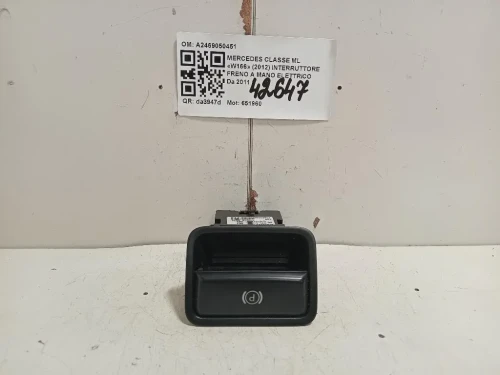 Interruttore Freno A MANO Elettrico A2469050451 Mercedes Classe ML W166 2012