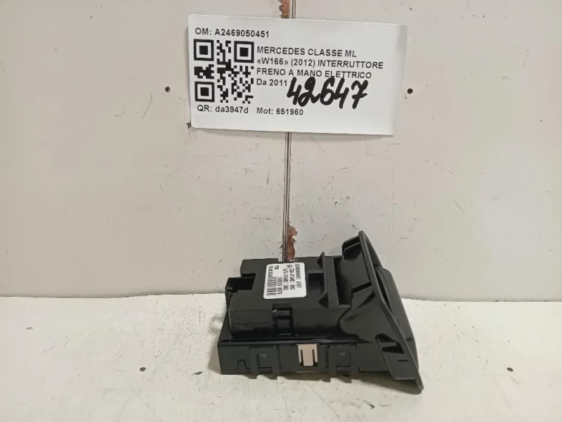 Interruttore Freno A MANO Elettrico A2469050451 Mercedes Classe ML W166 2012