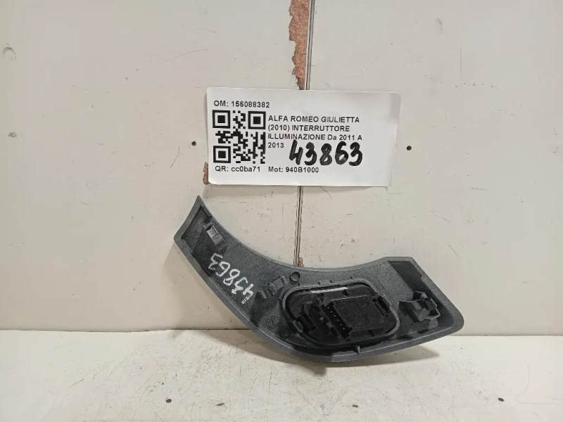 Interruttore Illuminazione 156088382 Alfa Romeo Giulietta 2010