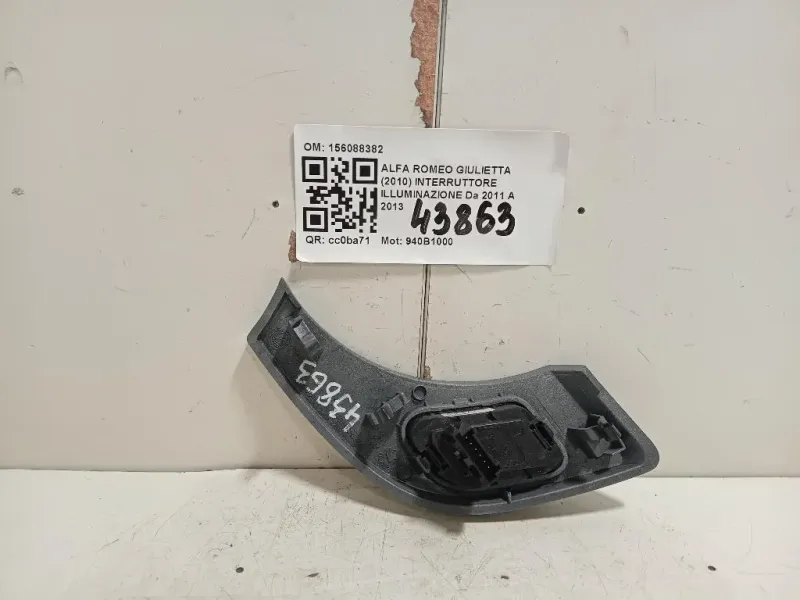 Interruttore Illuminazione 156088382 Alfa Romeo Giulietta 2010