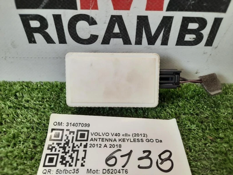 Antenna Keyless GO 31407099 TELECOMANDO KEYLESS Volvo V40 II 2012