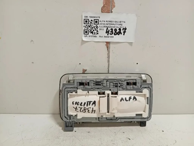 Interruttore Illuminazione 156093278 Alfa Romeo Giulietta 2010