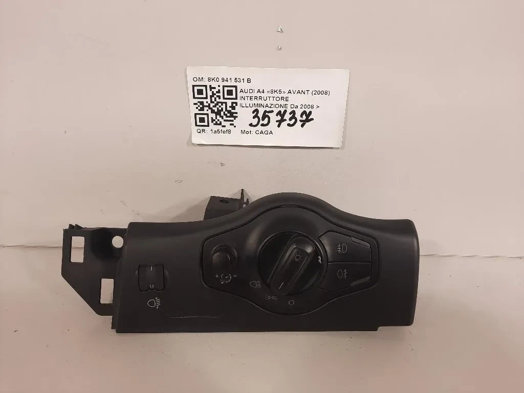 Interruttore Illuminazione 8K0 941 531 B Audi A4 8K5 Avant 2008