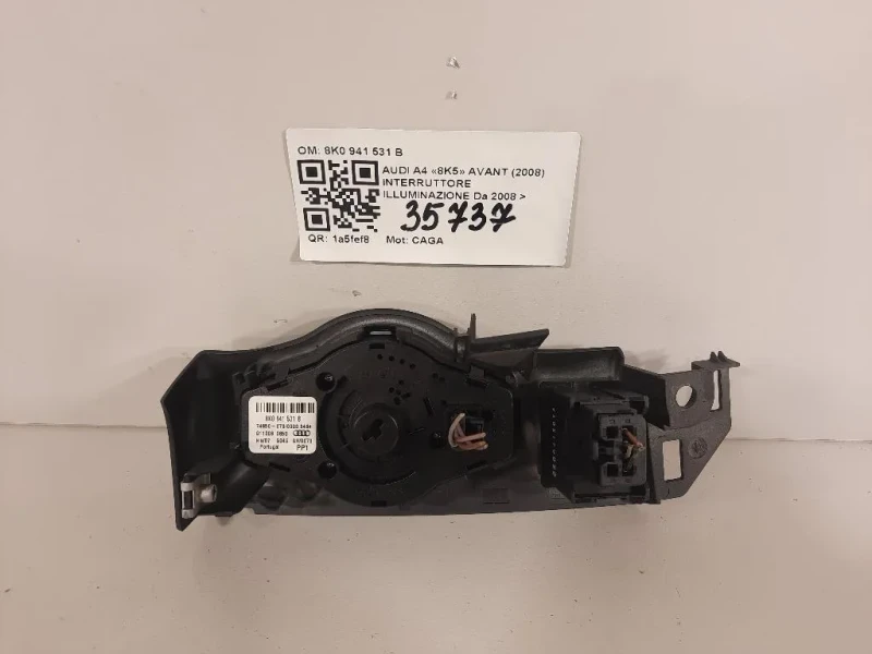 Interruttore Illuminazione 8K0 941 531 B Audi A4 8K5 Avant 2008