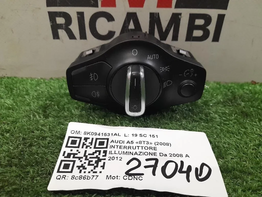 Interruttore Illuminazione 8K0941531AL Audi A5 8T3 2008