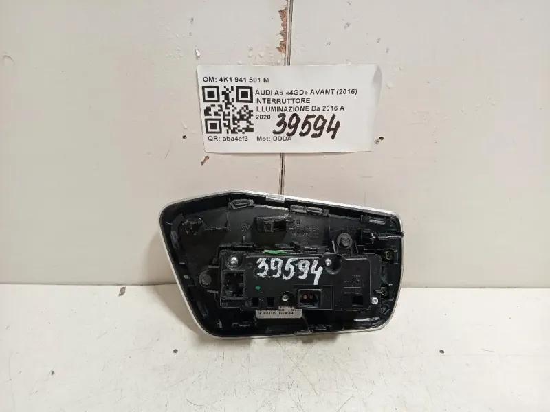 Interruttore Illuminazione 4K1 941 501 M Audi A6 4GD Avant 2016