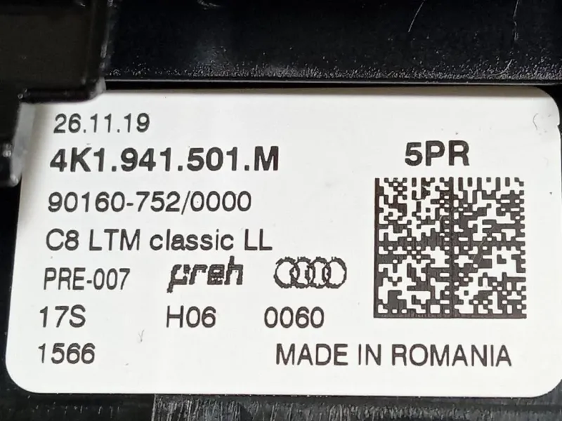 Interruttore Illuminazione 4K1 941 501 M Audi A6 4GD Avant 2016