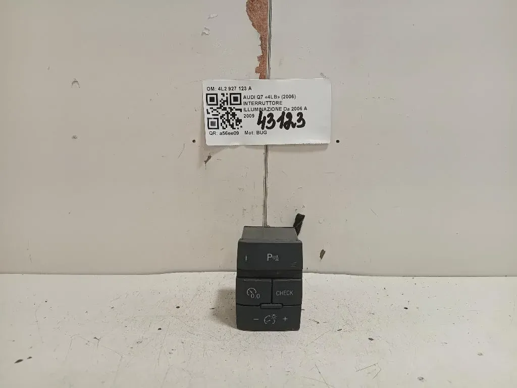 Interruttore Illuminazione 4L2 927 123 A Audi Q7 4LB 2006