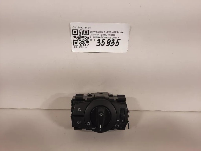 Interruttore Illuminazione 6932794 03 Bmw Serie 1 E87 Berlina 2005