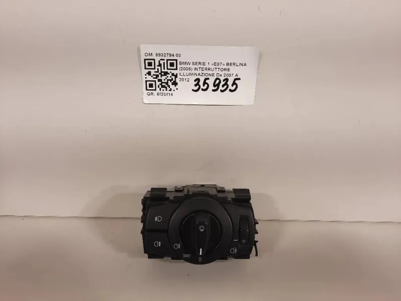 Interruttore Illuminazione 6932794 03 Bmw Serie 1 E87 Berlina 2005