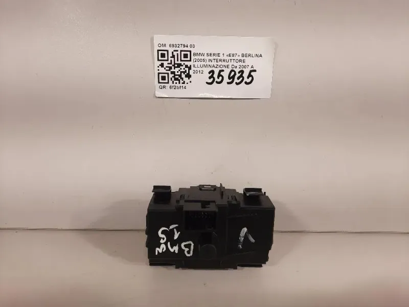 Interruttore Illuminazione 6932794 03 Bmw Serie 1 E87 Berlina 2005