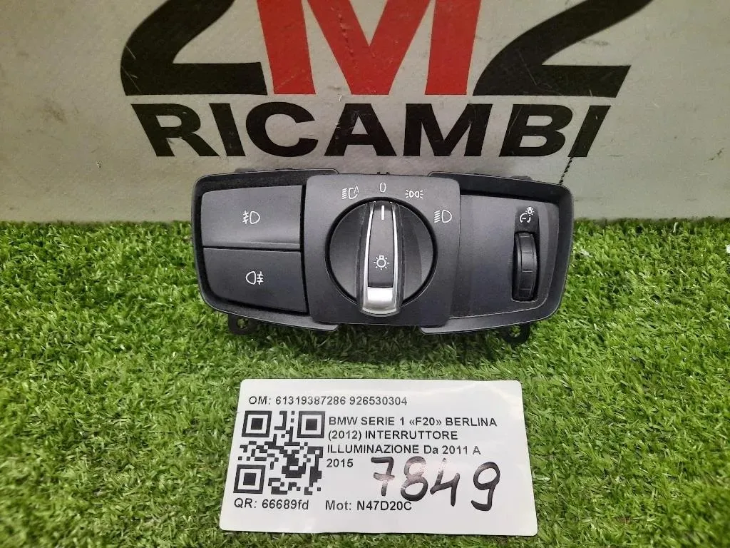 Interruttore Illuminazione 61319387286 926530304 Bmw Serie 1 F20 Berlina 2012
