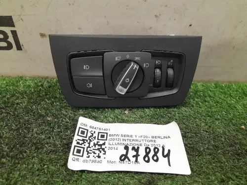 Interruttore Illuminazione 684751401 Bmw Serie 1 F20 Berlina 2012