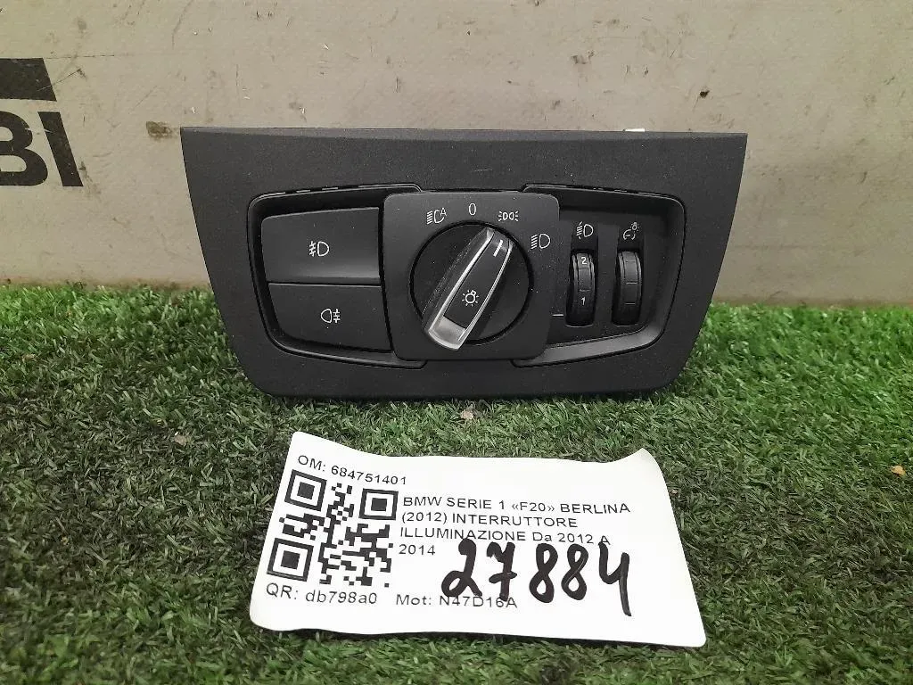 Interruttore Illuminazione 684751401 Bmw Serie 1 F20 Berlina 2012