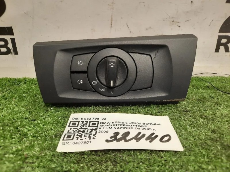 Interruttore Illuminazione 6 932 798 -03 Bmw Serie 3 E90 Berlina 2005