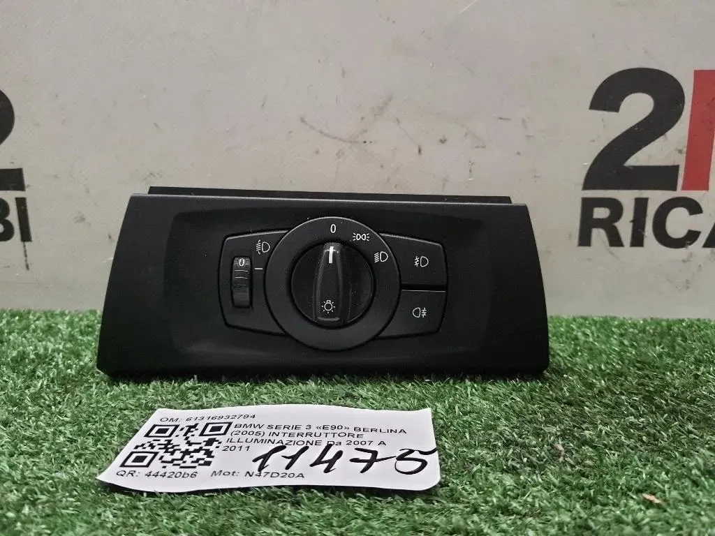 Interruttore Illuminazione 61316932794 Bmw Serie 3 E90 Berlina 2005