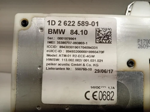 Antenna Radio 9303037052622589 Bmw Serie 5 G30 Berlina 2016