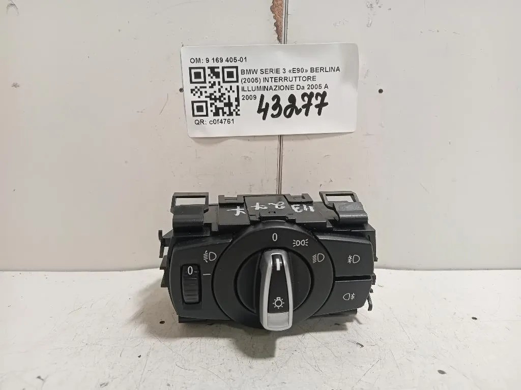 Interruttore Illuminazione 9 169 405-01 Bmw Serie 3 E90 Berlina 2005