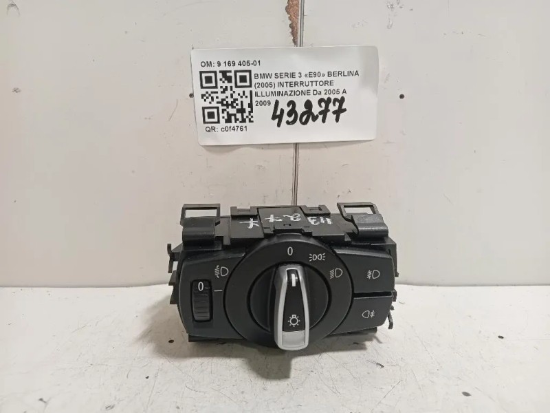 Interruttore Illuminazione 9 169 405-01 Bmw Serie 3 E90 Berlina 2005