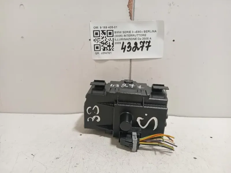 Interruttore Illuminazione 9 169 405-01 Bmw Serie 3 E90 Berlina 2005