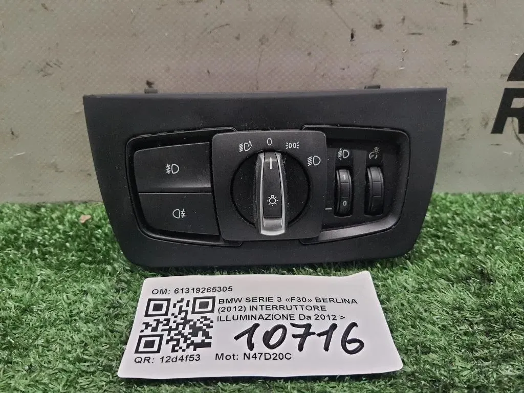Interruttore Illuminazione 61319265305 Bmw Serie 3 F30 Berlina 2012