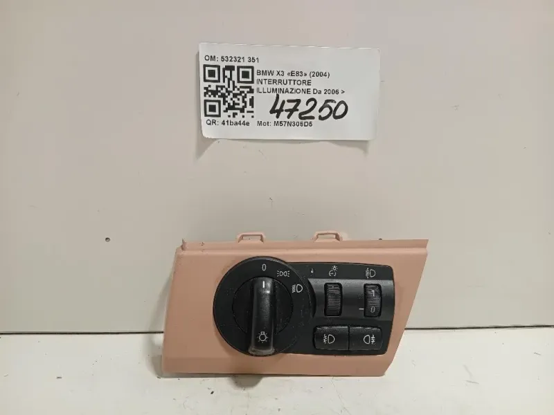 Interruttore Illuminazione 532321 351 Bmw X3 E83 2004