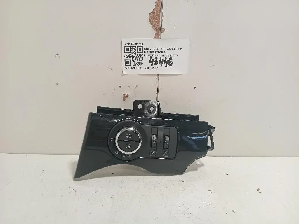Interruttore Illuminazione 13301758 Chevrolet Orlando 2011