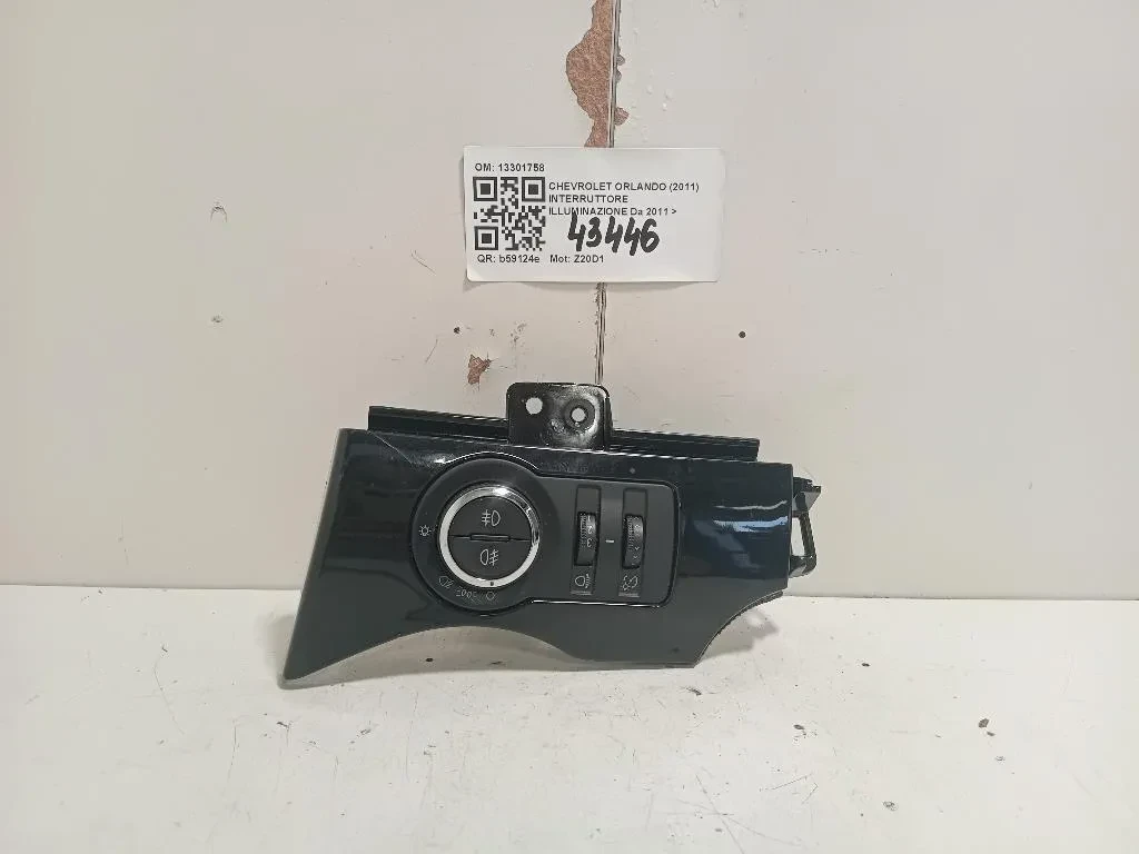 Interruttore Illuminazione 13301758 Chevrolet Orlando 2011