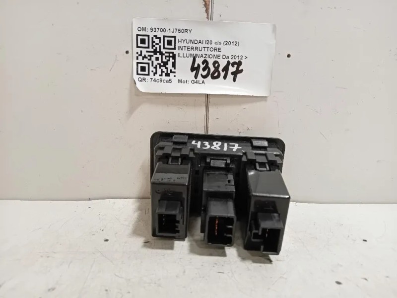 Interruttore Illuminazione 93700-1J750RY Hyundai I20 I 2012