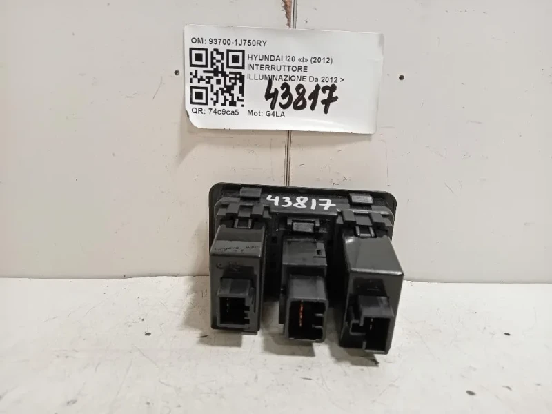 Interruttore Illuminazione 93700-1J750RY Hyundai I20 I 2012