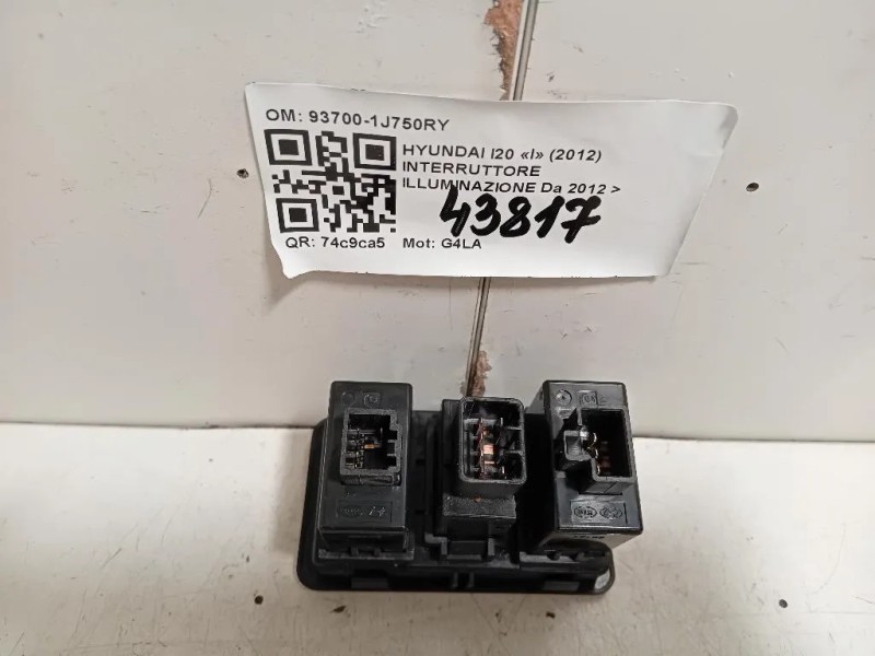 Interruttore Illuminazione 93700-1J750RY Hyundai I20 I 2012