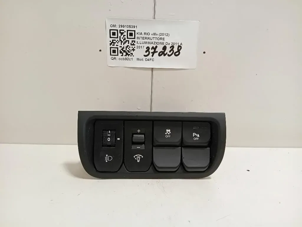 Interruttore Illuminazione 299105391 Kia RIO III 2012