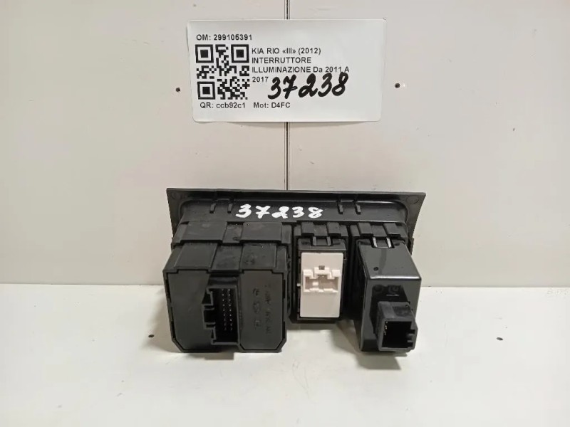 Interruttore Illuminazione 299105391 Kia RIO III 2012
