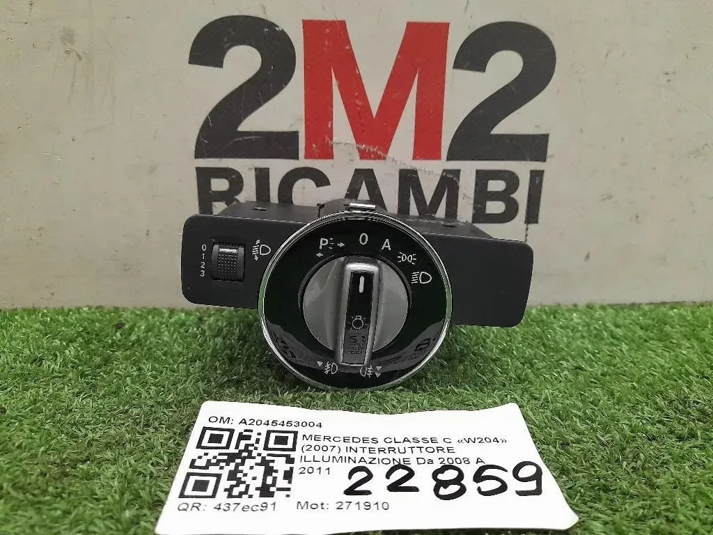 Interruttore Illuminazione A2045453004 Mercedes Classe C W204 2007