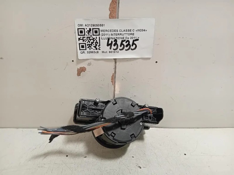 Interruttore Illuminazione A2129050551 Mercedes Classe C W204 2011