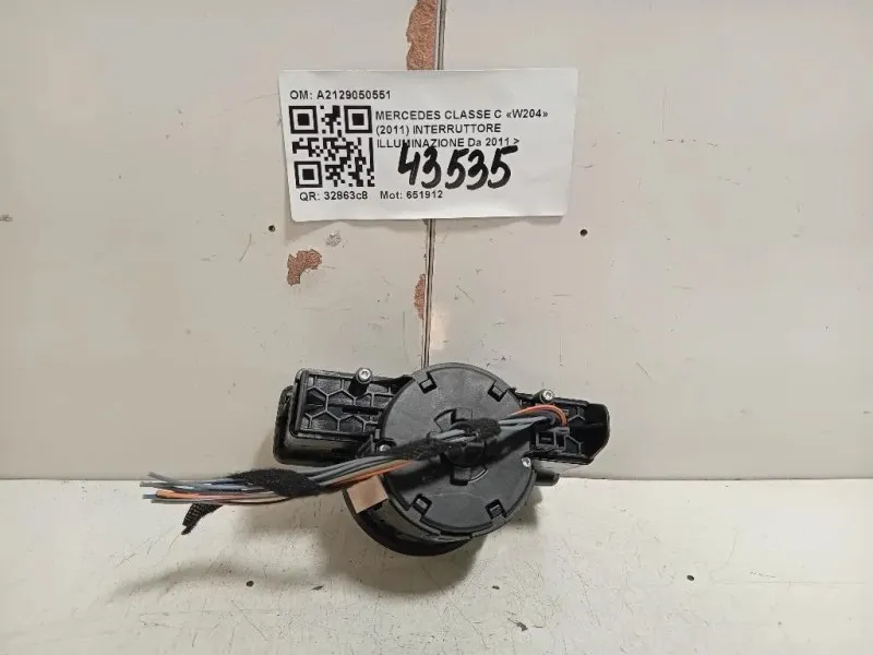 Interruttore Illuminazione A2129050551 Mercedes Classe C W204 2011