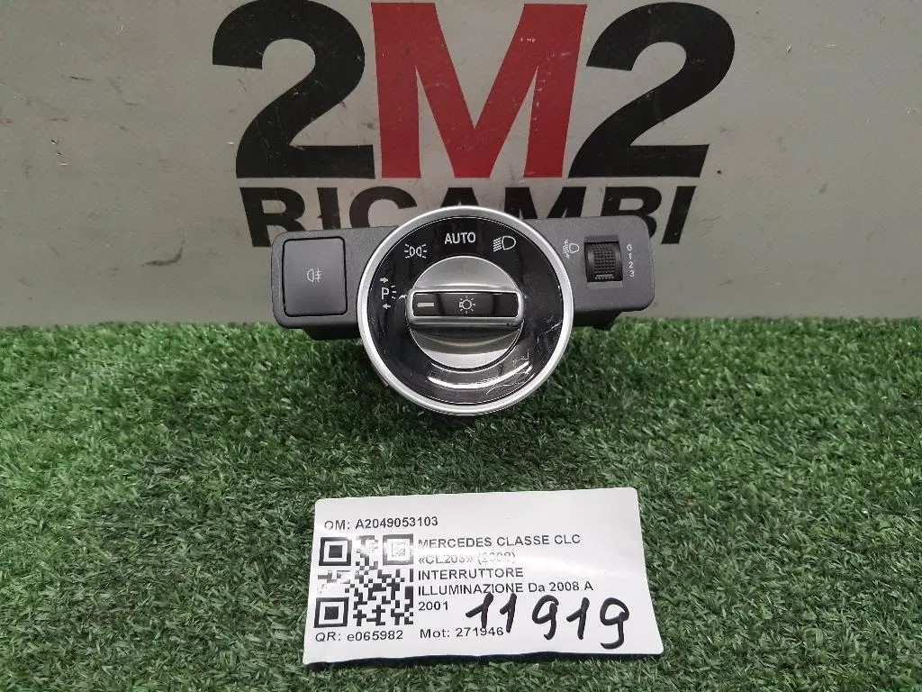 Interruttore Illuminazione A2049053103 Mercedes Classe CLC Cl203 2008