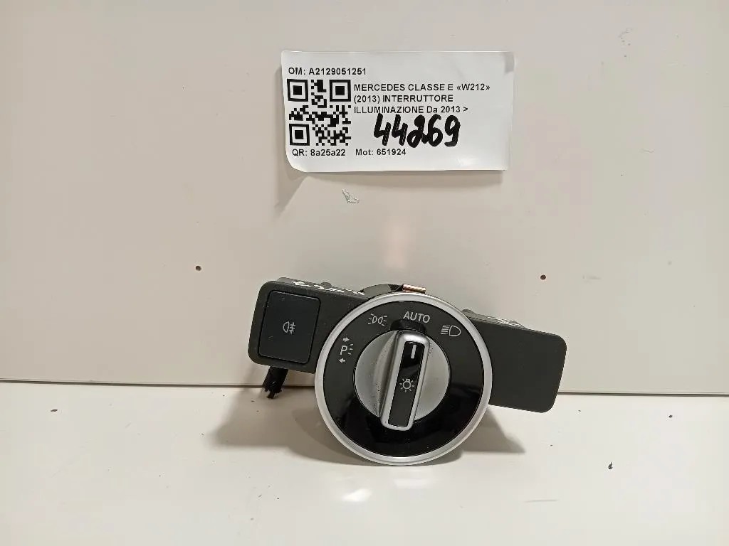 Interruttore Illuminazione A2129051251 Mercedes Classe E W212 2013