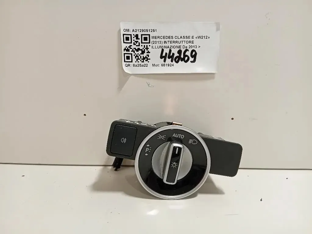Interruttore Illuminazione A2129051251 Mercedes Classe E W212 2013